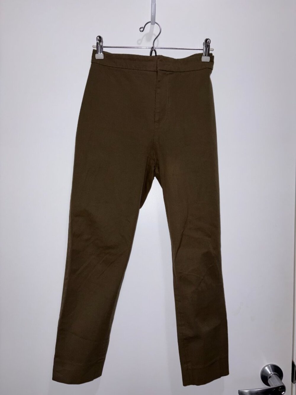 Everlane The Fixed Waist Stretch Cotton Work High Rise Pant
